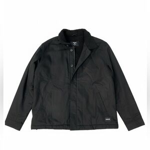 Hurley Men’s Classic Black Jacket with Sherpa Collar ❄️
